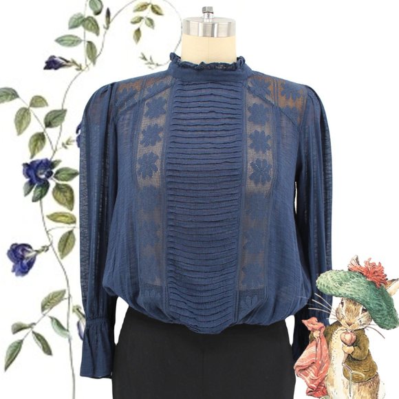 Free People Tops - Free People Adore You Mock Neck Button Boho Top